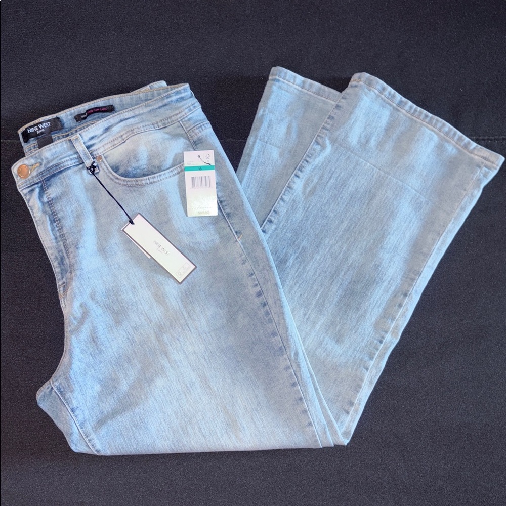 👖Nine West Taylor Wide Cuff Capri Stretch Jeans. Size 16. New with tags!